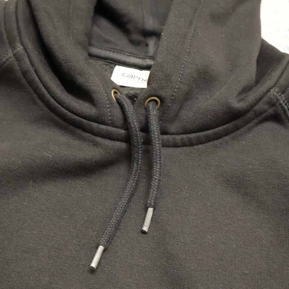 Carhartt WIP Hooded Chase Sweatshirt Work In Progress Hoodie Black Medium Men - Picture 4 of 6